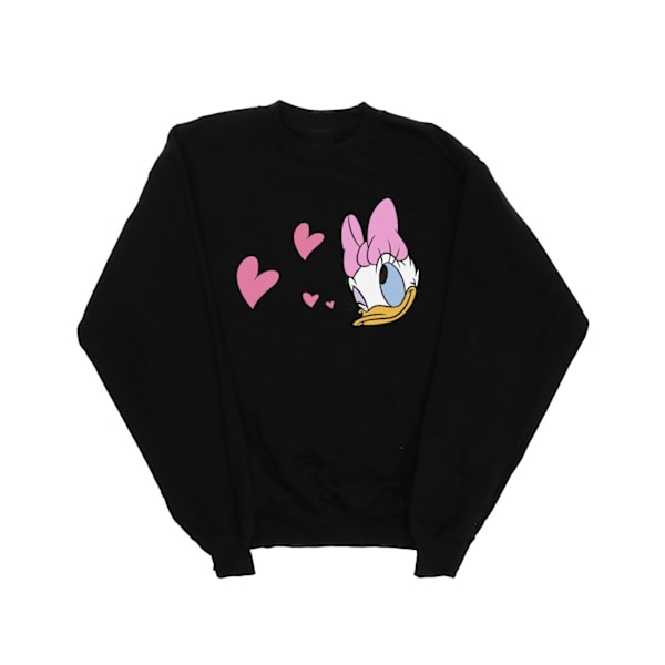 Disney Girls Daisy Duck Kisses Sweatshirt 7-8 år Svart Black 7-8 Years