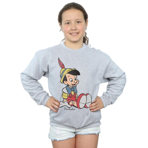 Disney Girls Pinocchio Classic Pinocchio Sweatshirt 5-6 år S Sports Grey 5-6 Years