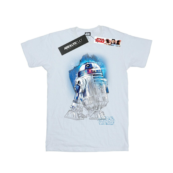 Star Wars Dam/Damer The Last Jedi R2-D2 Borstad Bomull Pojkvän White 3XL