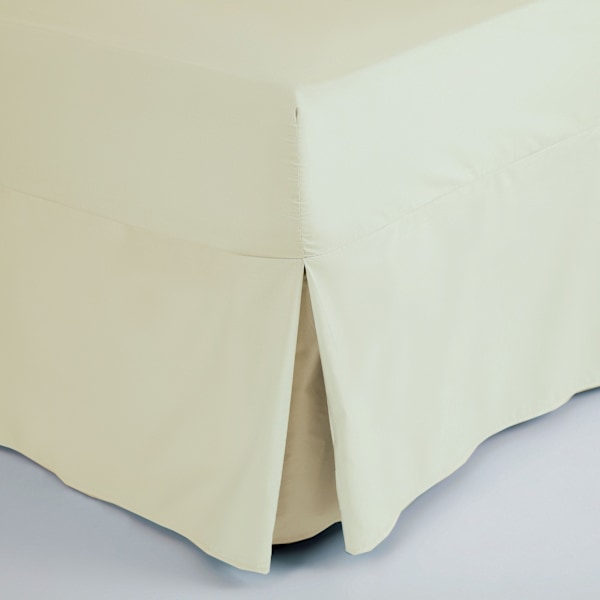 Belledorm Easycare Percale Lakan med volang, enkel, elfenbensvit Ivory Single