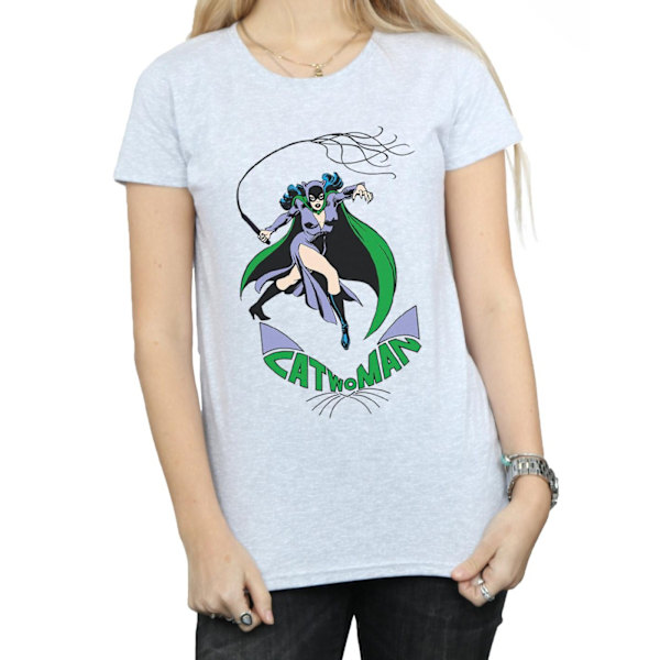 DC Comics Dam/Kvinnor Catwoman Whip Bomull T-Shirt S Sports G Sports Grey S