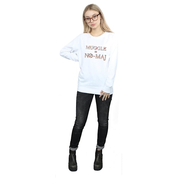 Fantastiska vidunder Kvinnor/Damer Ingen Muggle Ingen Maj Sweatshirt S Vit White S