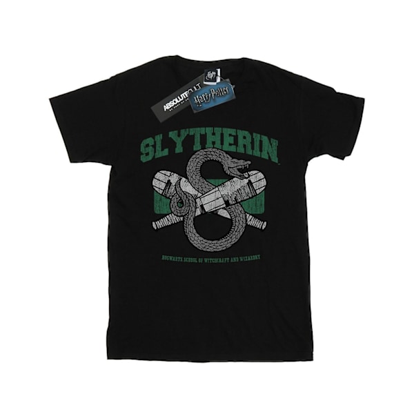 Harry Potter Pojkar Slytherin Quidditch Emblem T-Shirt 7-8 År Black 7-8 Years