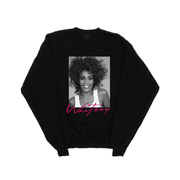 Whitney Houston Smile Photograph Sweatshirt för kvinnor/damer S Bla Black S