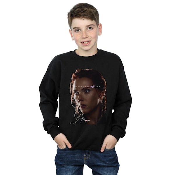 Marvel Boys Avengers Endgame Avenge The Fallen Black Widow Sweatshirt Black 12-13 Years