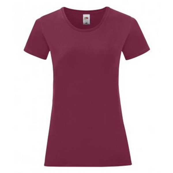 Fruit Of The Loom Ikonisk T-shirt dam/dam L Burgundy Burgundy L