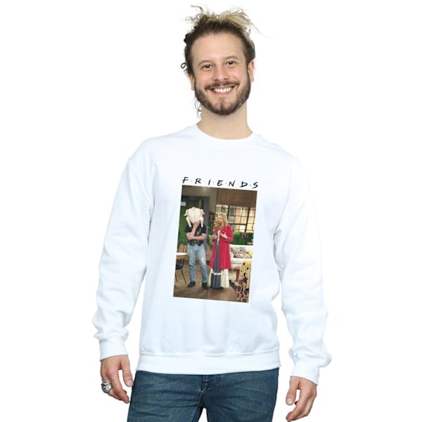 Friends Herr Joey Kalkon Sweatshirt M Vit White M