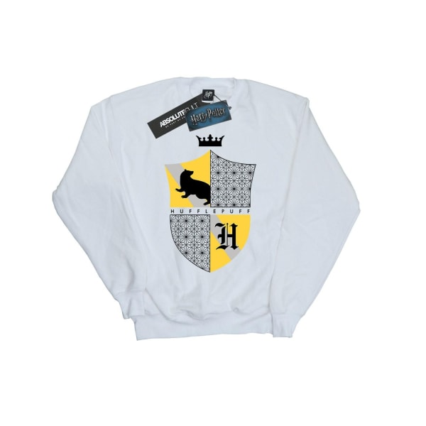 Harry Potter Dam/Dam Hufflepuff Shield Sweatshirt L Vit White L