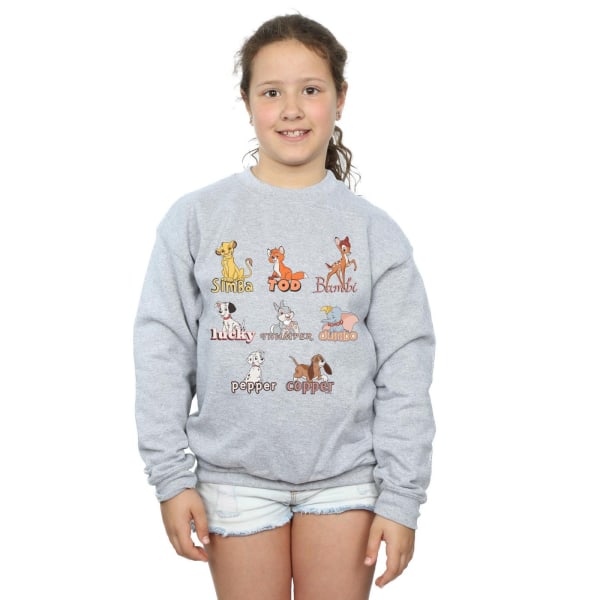 Disney Girls Little Friends Animals Sweatshirt 5-6 år Sport Sports Grey 5-6 Years