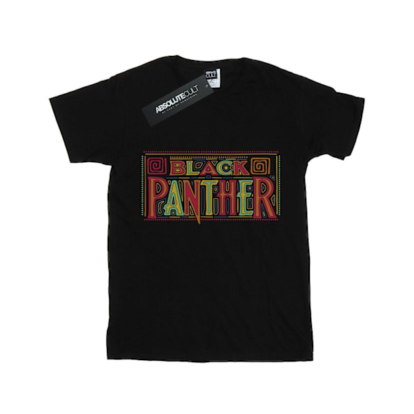 Marvel Boys Black Panther Tribal Logo T-Shirt 12-13 år Svart Black 12-13 Years