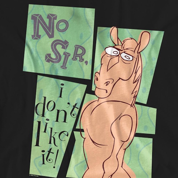 Ren & Stimpy Unisex Vuxen No Sir I Don´t Like It T-Shirt XXL Bl Black XXL