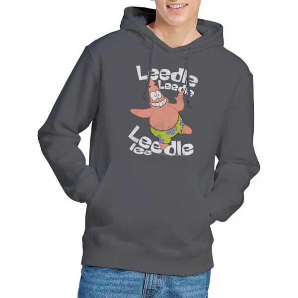 SvampBob Fyrkant Herr Sjungande Patrik Stjärna Hoodie M Kolgrå Charcoal M