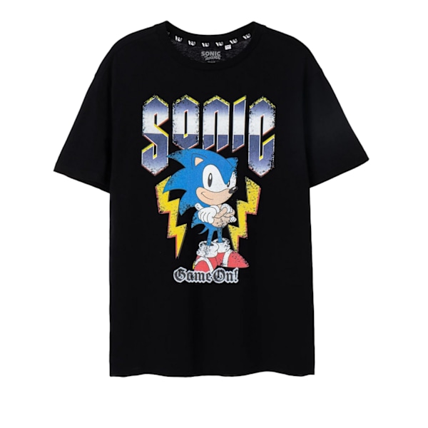 Sonic The Hedgehog Mens Game On! Kortärmad T-shirt M Svart Black M