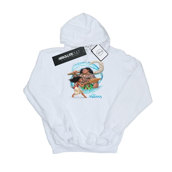 Disney Dam/Kvinnor Moana Och Maui Wave Hoodie XL Vit White XL