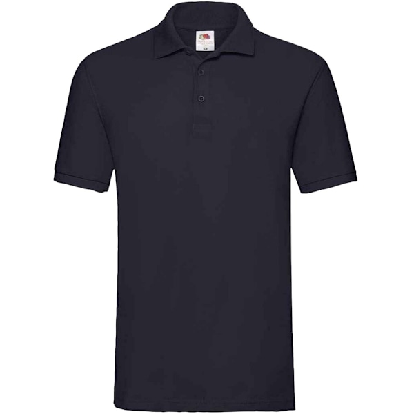 Fruit of the Loom Premium bomullspiké poloskjorta för män M Deep N Deep Navy M