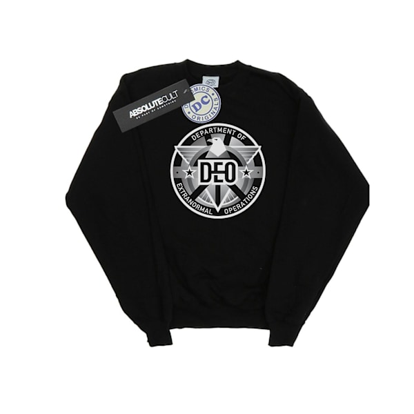 DC Comics Mens Supergirl TV Series Deo Crest Sweatshirt 3XL Svart Black 3XL