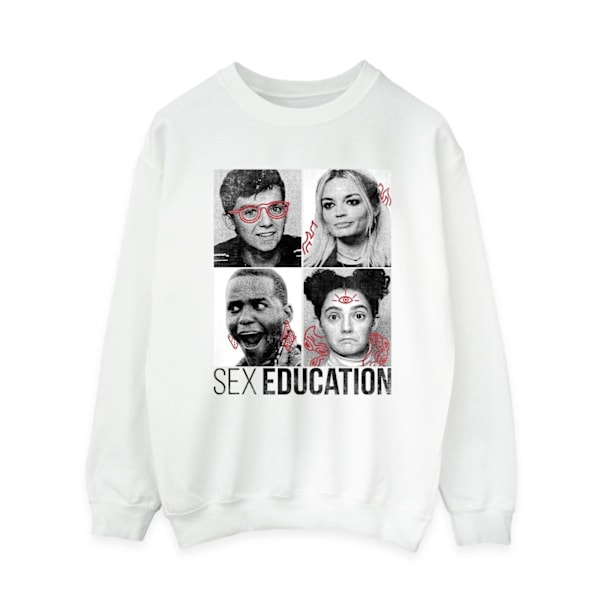 Netflix Dam/Kvinnor Sex Education Klass Foton Sweatshirt M Vit White M