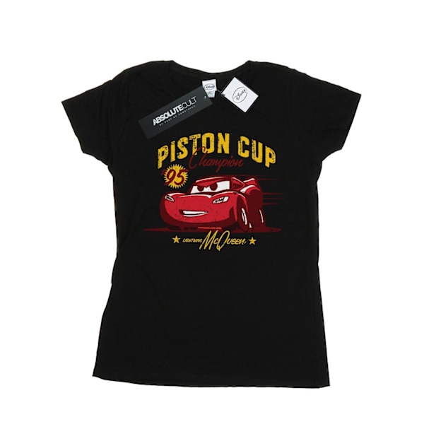 Disney Dam/Kvinnor Bilar Piston Cup Champion Bomull T-shirt M Black M