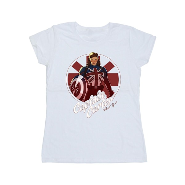 Marvel Dam/Kvinnor What If Captain Carter Bomull T-shirt M Vit White M