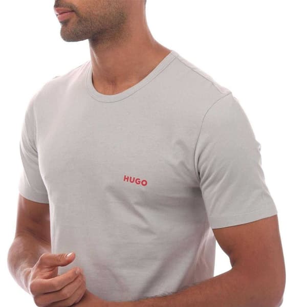 Hugo Herr T-shirt med kontrastlogotyp (3-pack) M Röd/Vit/Grå Red/White/Grey M