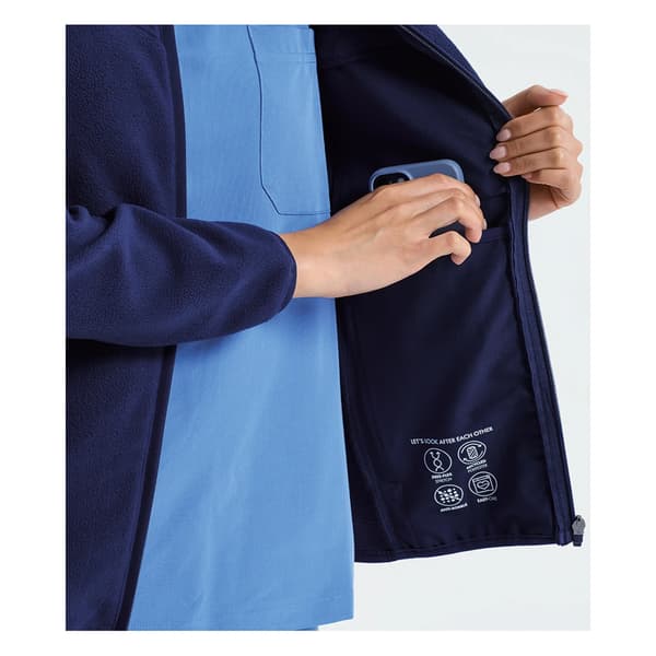 Onna Dam/Dam Panelerad Fleecejacka XL Marinblå Navy XL
