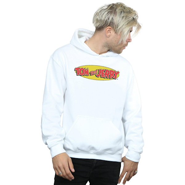 Tom And Jerry Herr Inline Logo Hoodie 4XL Vit White 4XL