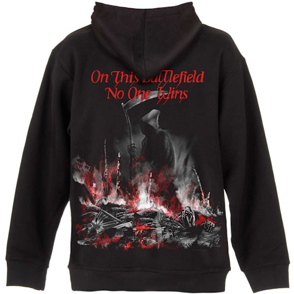 Iron Maiden Unisex Adult Scuffed Trooper Back Print Full Zip Ho Black S