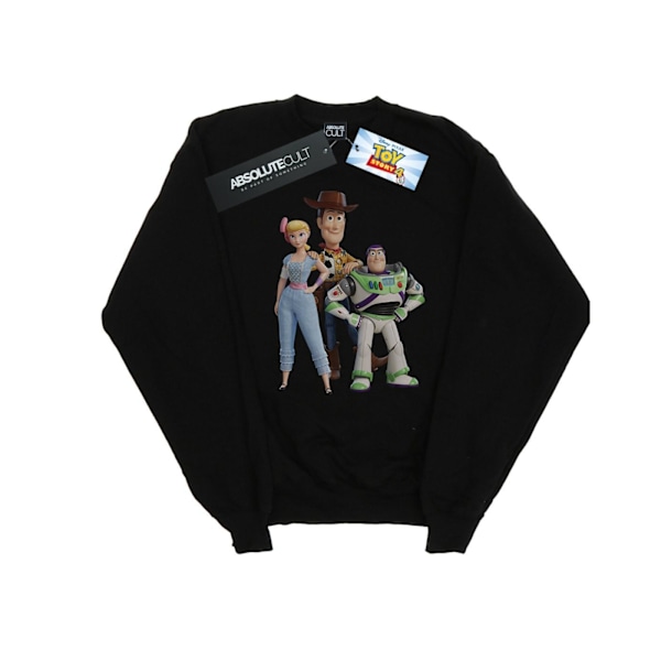 Disney Mens Toy Story 4 Woody Buzz och Bo Peep Sweatshirt S Bla Black S