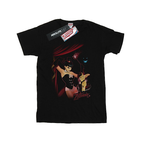 DC Comics Dam/Damer Zatanna Bombshell Cover Bomull Boyfriend T-Shirt Black 3XL