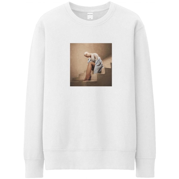 Ariana Grande Unisex Adult Stairs Sweatshirt M Vit White M