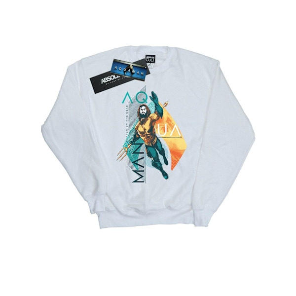 DC Comics Girls Aquaman Tropical Icon Sweatshirt 5-6 år Vit White 5-6 Years