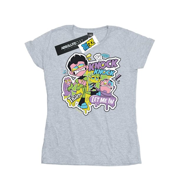 DC Comics Dam/Dam Teen Titans Go Knock Knock Bomull T-shirt Sports Grey XL