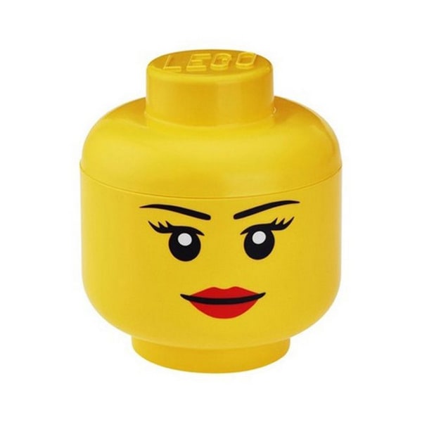 Lego Head Förvaringslåda 19cm x 16cm Gul Yellow 19cm x 16cm