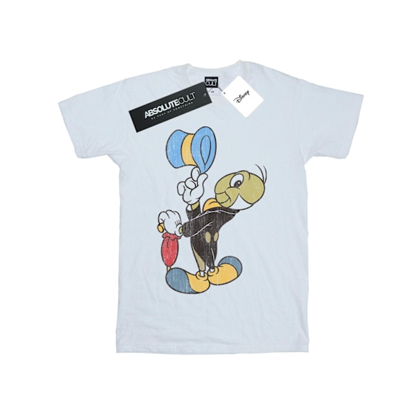 Disney Boys Pinocchio Jiminy Cricket T-shirt 9-11 år Vit White 9-11 Years