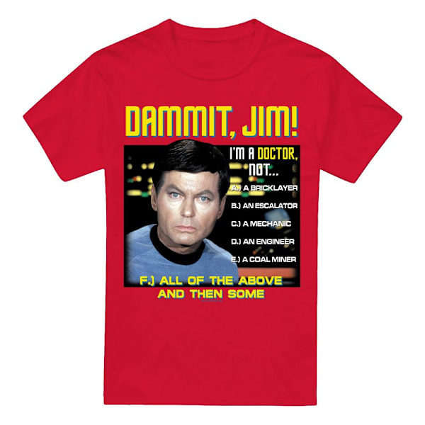 Star Trek Herr Allt Ovanstående T-Shirt L Röd Red L