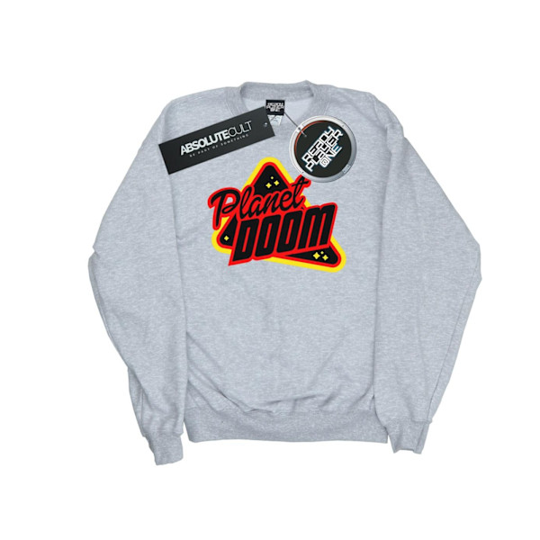 Ready Player One Girls Planet Doom Logo Sweatshirt 7-8 år Sp Sports Grey 7-8 Years