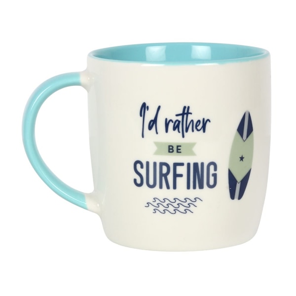 Något Annat Jag Hellre Skulle Surfa Keramisk Mugg En Storlek White/Blue One Size