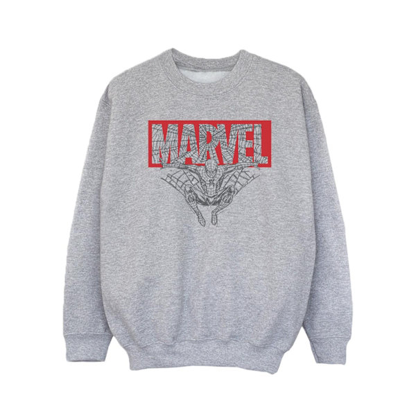 Marvel Girls Spider Man Logo Röd Sweatshirt 9-11 År Sports G Sports Grey 9-11 Years