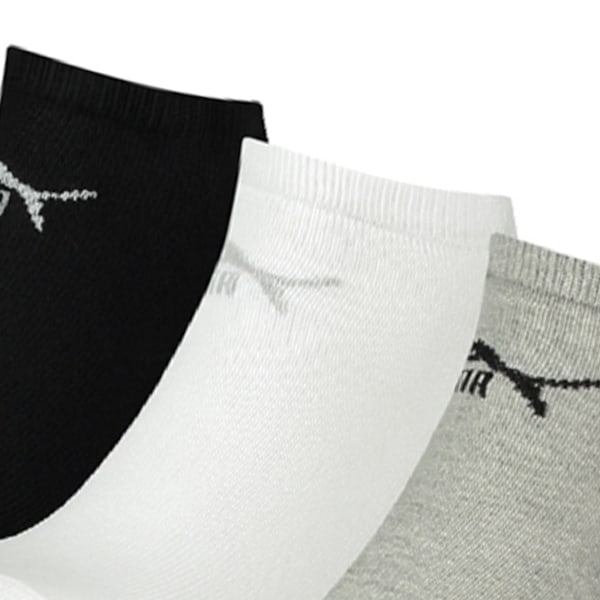 Puma Unisex Adult Trainer Socks (3-pack) 2.5 UK-5 UK Grå/Svart/Vit Grey/Black/White 2.5 UK-5 UK