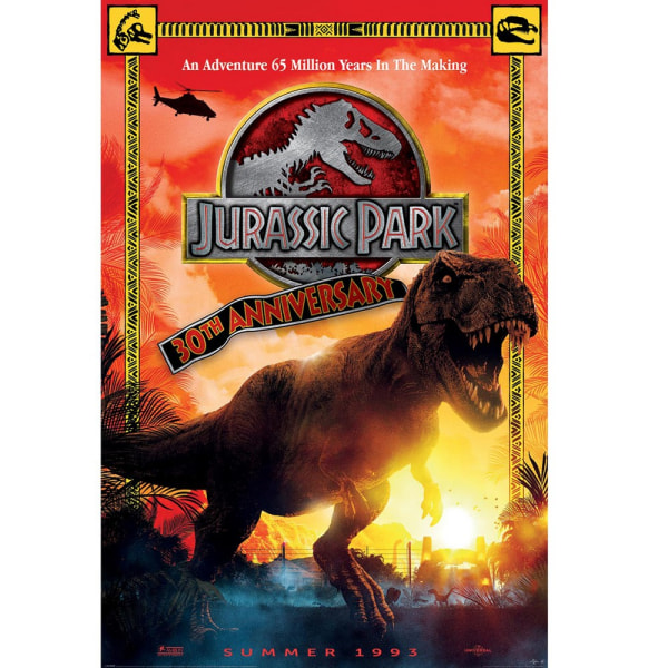 Affisch Jurassic Park 30-årsjubileum En one size Orange Orange One Size