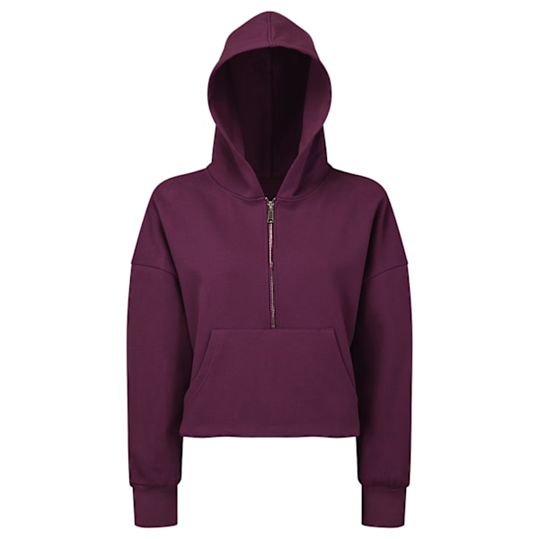 TriDri Dam/Kvinnor Halv Zip Hoodie 18 UK - 20 UK Mulberry Mulberry 18 UK - 20 UK