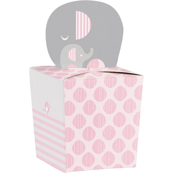 Kreativa festliga jordnötsformade babyshower-presentaskar (8-pack) En storlek Pink/Grey/White One Size