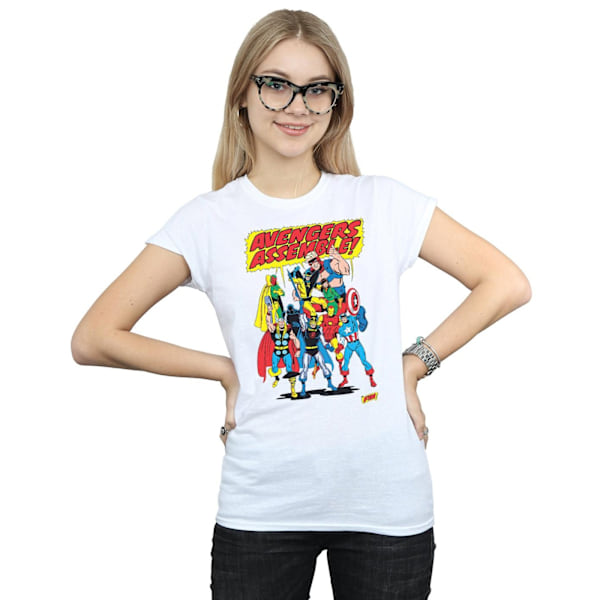 Marvel Comics Dam/Kvinnor Avengers Assemble Bomull T-shirt L White L