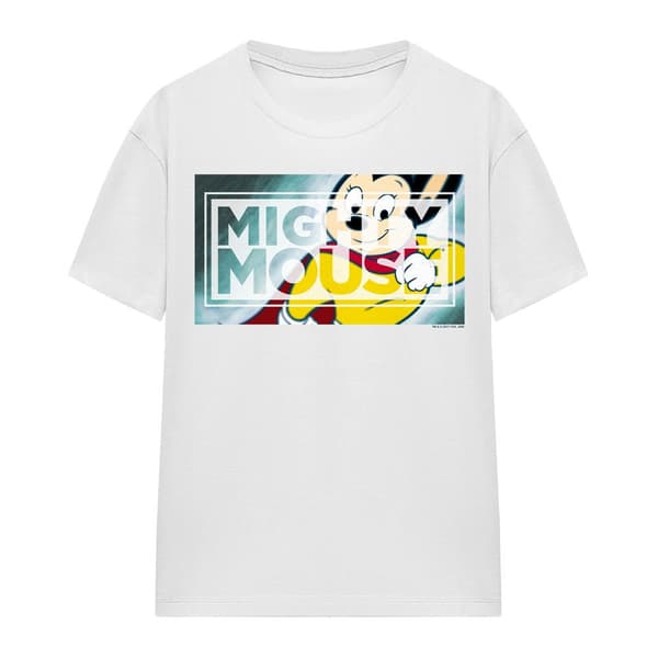 Mighty Mouse Unisex Vuxen Mighty Rectangle T-Shirt L Vit White L