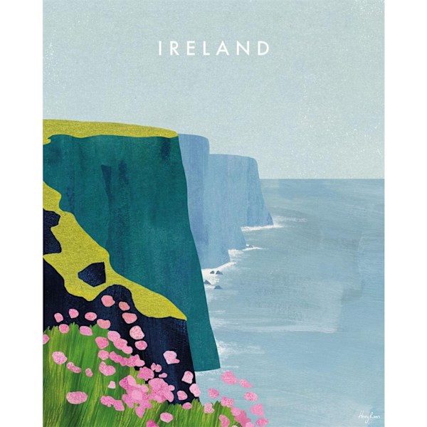 Henry Rivers Irland Cliffs Of Moher Canvas Print 50cm x 40cm M Multicoloured 50cm x 40cm