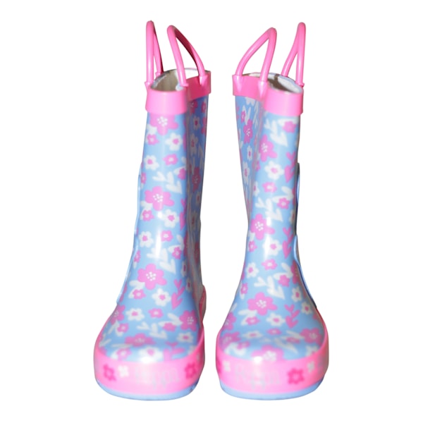 Greta Gris Flickor Blomma Gummistövlar 8 UK Barn Blå/Rosa Blue/Pink 8 UK Child