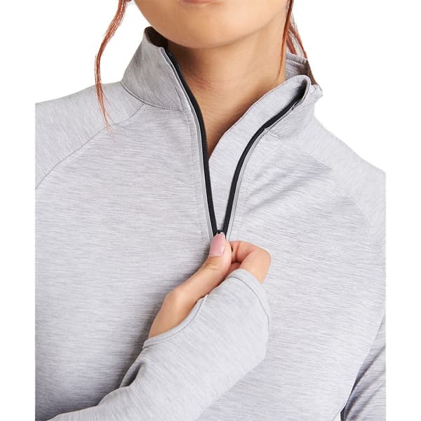 AWDis Cool Dam/Damer Cool-Flex Halv Zip Långärmad Baslager L Silver Grey 14 UK