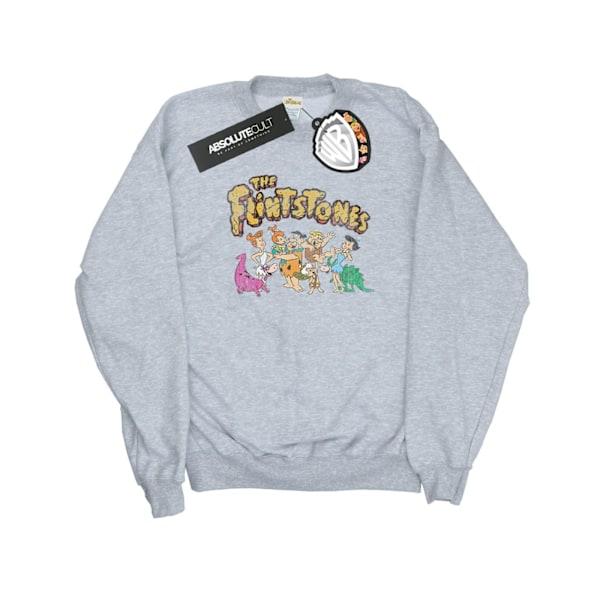 The Flintstones Dam/Damer Grupp Distressed Sweatshirt M Heather Grey Heather Grey M