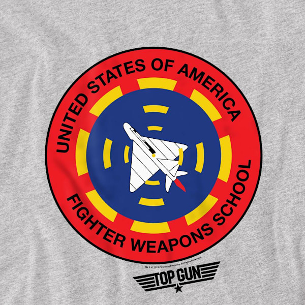 Top Gun Herr Fighter Weapons School T-Shirt M Sport Heather Sport Heather M