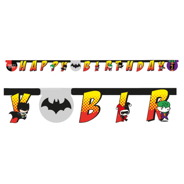 Batman Letter Grattis på födelsedagen Banner One Size Flerfärgad Multicoloured One Size